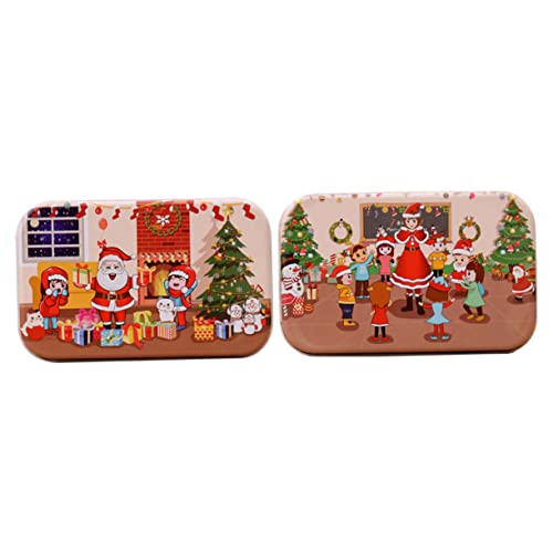 CIYODO 2 Sätze Teiliges Weihnachts Holzpuzzle Buntes DIY Lernspielzeug für Fördert Kognitive Fähigkeiten und Eltern Junge Mädchen Interaktion Langlebiges Pädagogisches Xmas Puzzle CIYODO 2 Sätze Teiliges Weihnachts Holzpuzzle Buntes DIY Lernspielzeug für Fördert Kognitive Fähigkeiten und Eltern Junge Mädchen Interaktion Langlebiges Pädagogisches Xmas Puzzle von CIYODO