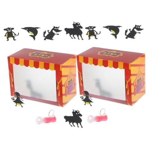 CIYODO 2 Satz DIY Schattenpuppentheater Bastelset für Interaktives Puppenspiel Kreatives Storytelling Fördert Fantasie und Wissenschaftliches Lernen mit Handgemachten Schattenfiguren von CIYODO