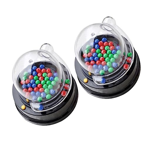 CIYODO 2 Satz Desktop-Spiele Tombola Tragbar Elektronisch Erfolgreicher Nummernwähler Berufung Tischlottospiel Elektrische Lottokugelmaschine Pp-Material von CIYODO