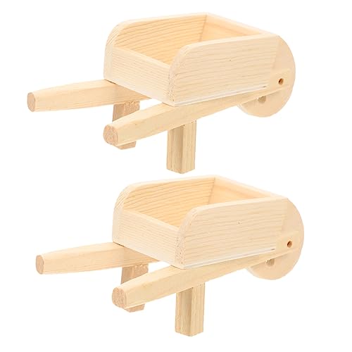CIYODO 2 Stck. Mini Schubkarre Modelle Holz Puppenhaus Deko für Miniaturgärten Realistische Gestaltung Tischdeko und Landschaftsdekoration für DIY Puppenhaus und Modell Sammlungen CIYODO 2 Stck. Mini Schubkarre Modelle Holz Puppenhaus Deko für Miniaturgärten Realistische Gestaltung Tischdeko und Landschaftsdekoration für DIY Puppenhaus und Modell Sammlungen von CIYODO