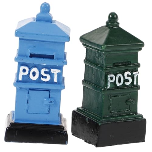 CIYODO 2 Stück Briefkasten Winziger Briefkasten Ornamente Spielzeug Briefkasten Miniatur Briefkasten Mini Dekoration Rollenspiel Spielzeug Briefkasten Ornament Für Rasen von CIYODO