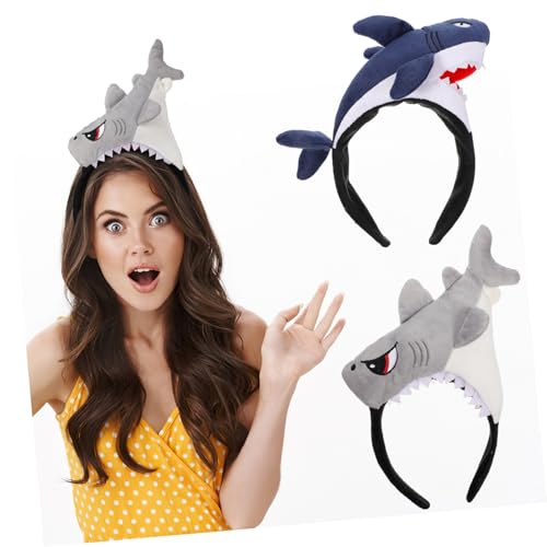 CIYODO 2 Stück Cartoon Stirnbänder für Erwachsene und Niedlicher Kopfschmuck für Partys Kostüme und Festlichkeiten Bequemes Haaraccessoire Blau und Tigerhai Design CIYODO 2 Stück Cartoon Stirnbänder für Erwachsene und Niedlicher Kopfschmuck für Partys Kostüme und Festlichkeiten Bequemes Haaraccessoire Blau und Tigerhai Design von CIYODO