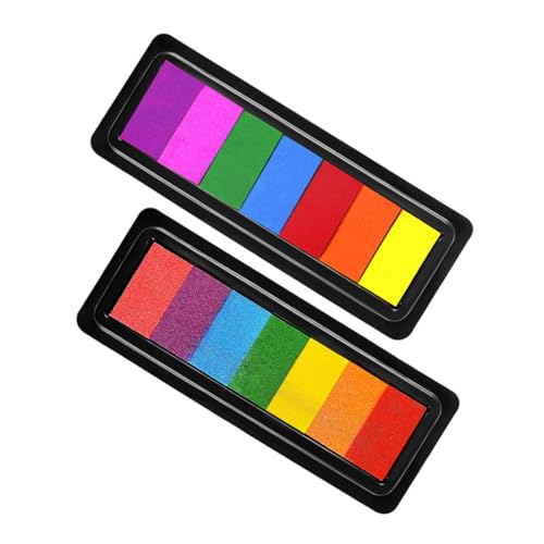 CIYODO 2 Stück DIY Stempelkissen für Waschbare Ungiftige Stempelfarbe für Scrapbooking und Malen für Kreative Fingerkunst und Bastelprojekte von CIYODO