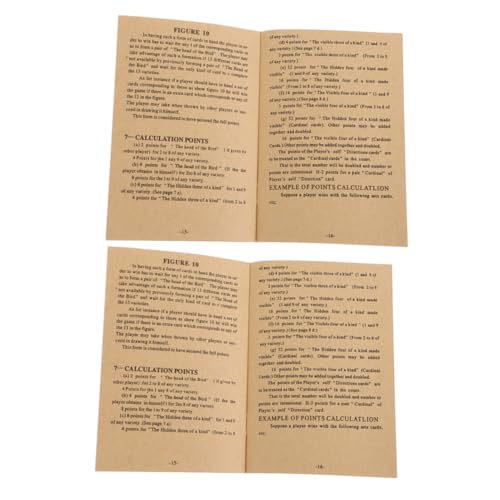 CIYODO 2 Stück Detailliertes Handbuch für Chinesisches Mahjong Umfassende Regeln und Strategien für Anfänger und Fortgeschrittene für Gesellige Runden und Spielabende von CIYODO