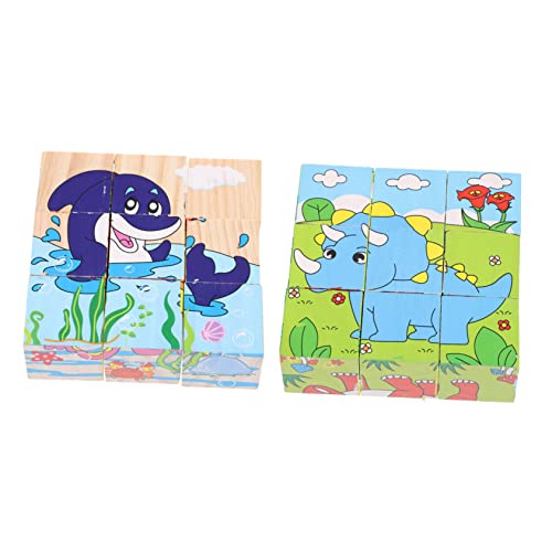 CIYODO 2 Stück Dreidimensionales Holzpuzzle baustein Holzpuzzle für Rätsel zum frühen Lernen lustiger Puzzleblock Cartoon-Rätsel hölzern CIYODO 2 Stück Dreidimensionales Holzpuzzle baustein Holzpuzzle für Rätsel zum frühen Lernen lustiger Puzzleblock Cartoon-Rätsel hölzern von CIYODO
