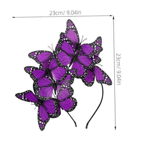 CIYODO 2 Stück Elegantes Schmetterling Haarband Damen Dekoratives Stirnband Kopfschmuck für Party Karneval Mädchen Haaraccessoire Bunt Vielseitig und Sicher Tragbar von CIYODO