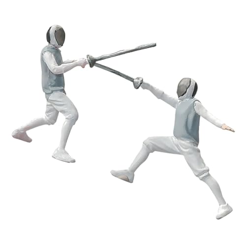CIYODO 2 Stück Fechtpuppenmodell Zaun Mini People Model winzige Menschenfigur Harz CIYODO 2 Stück Fechtpuppenmodell Zaun Mini People Model winzige Menschenfigur Harz von CIYODO