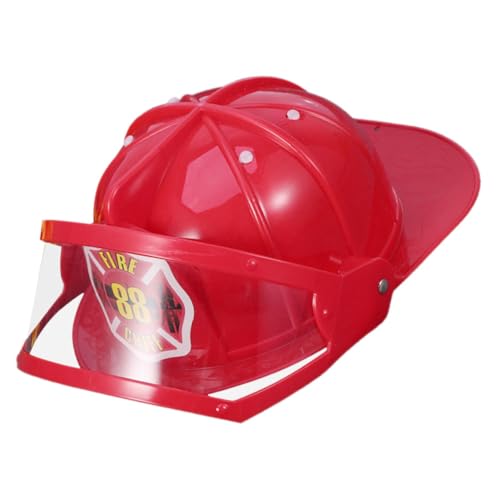 CIYODO 2 Stück Feuerwehrmann Hut aus Kunststoff Kindgerechte Feuerwehrhelm für Kostümpartys Rollenspiele und Geburtstagsfeiern Leicht Sicher und Fantasievoll von CIYODO