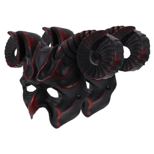 CIYODO 2 Stück Gothic Ziegenkopf Maske mit Verstellbarem Riemen Realistische Teufelshorn Halbgesichtsmaske für Halloween Cosplay Maskenball und Kostümparty Atmungsaktiv und Vielseitig CIYODO 2 Stück Gothic Ziegenkopf Maske mit Verstellbarem Riemen Realistische Teufelshorn Halbgesichtsmaske für Halloween Cosplay Maskenball und Kostümparty Atmungsaktiv und Vielseitig von CIYODO