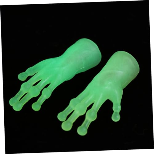 CIYODO 2 Stück Grüne Alienhandschuhe Finger Cover für Halloween Kostüm Cosplay Party Zubehör Lustige Trick Fingerhandschuhe Klein und Bequem für Theater Tanz von CIYODO