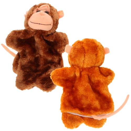 CIYODO 2 Stück Handpuppe Plüschtier Marionette Sache Hand Plüschtiere dekorative Puppen realistische Tierpuppen Fingerpuppen für PP Baumwolle von CIYODO