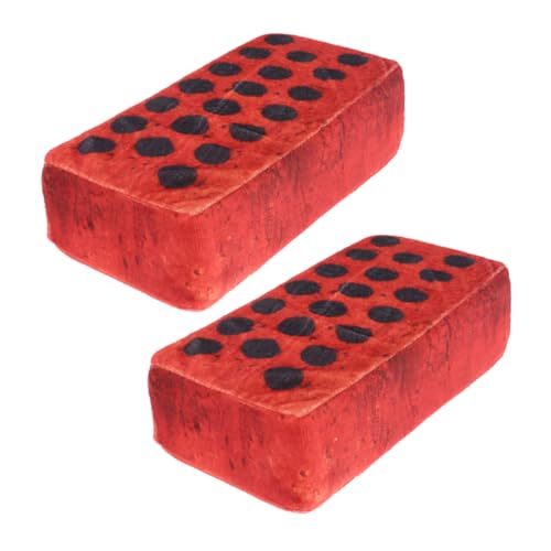 CIYODO 2 Stück Ziegelsteinform Kissen Persönlichkeit Plüschtier Hohlplüsch Ziegelstein Spielzeug Lustiges Kissen Spielzeug Emulation Ziegelstein CIYODO 2 Stück Ziegelsteinform Kissen Persönlichkeit Plüschtier Hohlplüsch Ziegelstein Spielzeug Lustiges Kissen Spielzeug Emulation Ziegelstein von CIYODO