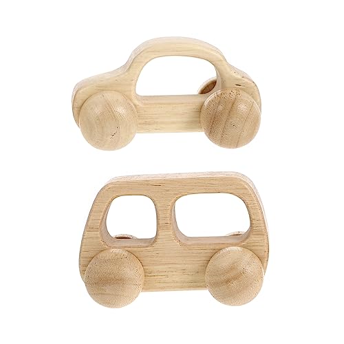 CIYODO 2 Stück Holzspielzeug Auto für Kleinkinder Sensomotorisches Entwicklungs und Beißspielzeug aus Gummibaum für Junge Mädchen zum Greifen und Schieben CIYODO 2 Stück Holzspielzeug Auto für Kleinkinder Sensomotorisches Entwicklungs und Beißspielzeug aus Gummibaum für Junge Mädchen zum Greifen und Schieben von CIYODO