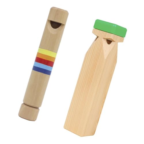 CIYODO 2 Stück Holzspielzeug Holzpfeifen Schiebe Pfeifen für Musikinstrumente für Frühe Erziehung Musikalischen Entwicklung von CIYODO