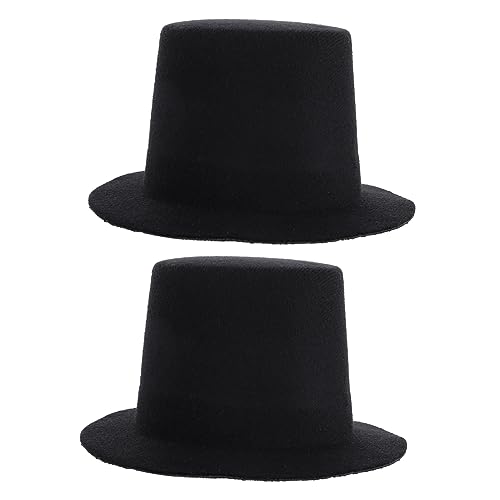 CIYODO 2 Stück Hut Accessoires accesories Teddybärhüte Puppenhüte thermische Mütze Kappe Miniatur Minihüte für Mütze Frauen Zylinderhüte zum Basteln DIY-Tops-Hüte Stoff Black CIYODO 2 Stück Hut Accessoires accesories Teddybärhüte Puppenhüte thermische Mütze Kappe Miniatur Minihüte für Mütze Frauen Zylinderhüte zum Basteln DIY-Tops-Hüte Stoff Black von CIYODO