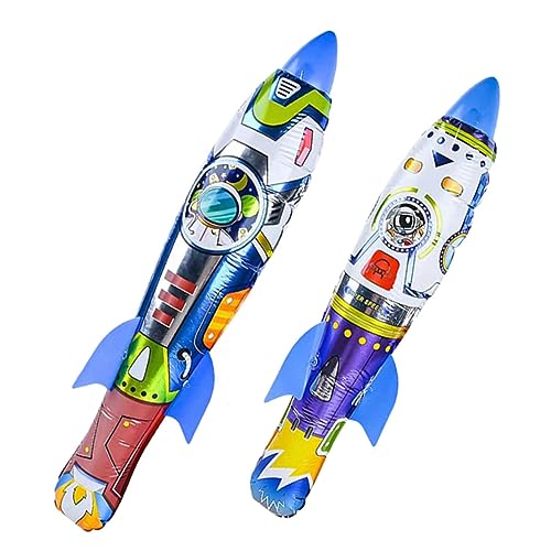 CIYODO 2 Stück Inflatable Rocket Outdoor für Handwurf Raketen für Aktivitäten im Freien Große und Kleine Luftdruck Raketen für Geburtstagspartys CIYODO 2 Stück Inflatable Rocket Outdoor für Handwurf Raketen für Aktivitäten im Freien Große und Kleine Luftdruck Raketen für Geburtstagspartys von CIYODO