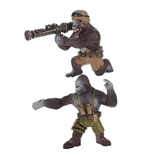CIYODO 2 Stück Kindertierfigur Tiermodell Tierische Schimpansenfigur Tierisches Schimpansenmodell Kind Tierfigur Tierische Schimpansenverzierung Brown Plastik CIYODO 2 Stück Kindertierfigur Tiermodell Tierische Schimpansenfigur Tierisches Schimpansenmodell Kind Tierfigur Tierische Schimpansenverzierung Brown Plastik von CIYODO