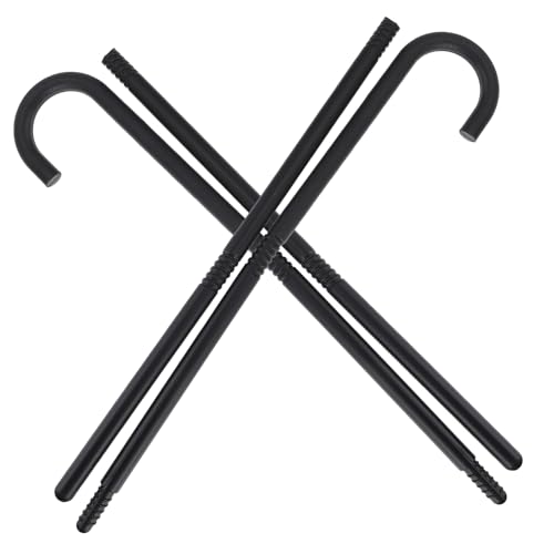 CIYODO 2 Stück Krücke des Zauberers Halloween Costumes Halloween Klamotten Partyzubehör Requisiten Spielstöcke vorgeben Spazierstock-Cosplay Halloween-Zauberstäbe für Plastik Black von CIYODO