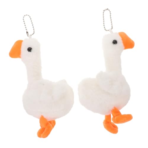 CIYODO 2 Stück Kuscheltiere Gans Schlüsselanhänger Plüsch für Partygeschenke Karneval Preis Goody Bag Füller Claw Machine Zubehör von CIYODO