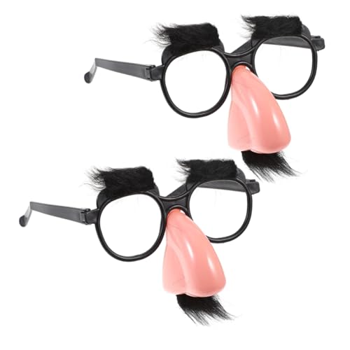 CIYODO 2 Stück Lustige Clown Brille mit Props für Karneval und Halloween Bequeme und Leichte Kostümbrille für Geburtstagsfeiern und Festlichkeiten von CIYODO