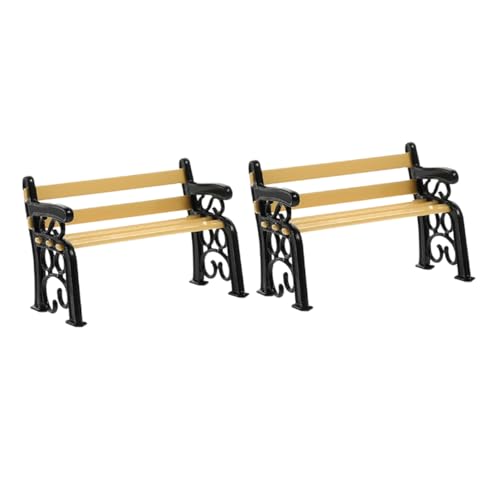 CIYODO 2 Stück Maßstab Dekorative Mini Gartenstühle für Deko Puppenhaus Zubehör CIYODO 2 Stück Maßstab Dekorative Mini Gartenstühle für Deko Puppenhaus Zubehör von CIYODO