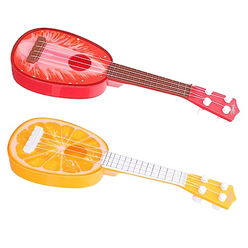 CIYODO 2 Stück Mini-Ukulele Kindergitarre Ukulelen -Ukulele Simulations-Ukulele- simulierte Gitarre Gitarren- Ukulele - Plastik rot CIYODO 2 Stück Mini-Ukulele Kindergitarre Ukulelen -Ukulele Simulations-Ukulele- simulierte Gitarre Gitarren- Ukulele - Plastik rot von CIYODO