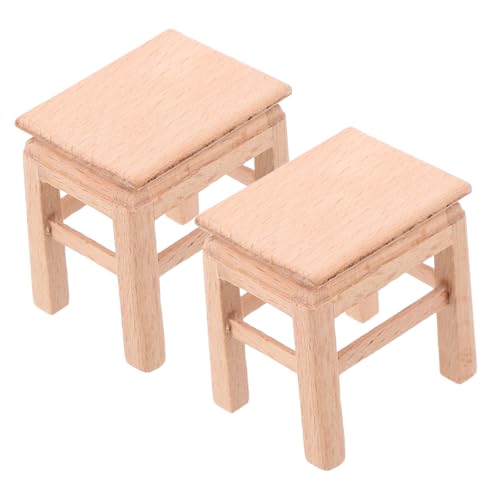 CIYODO 2 Stück Miniatur Holz Hocker Teilig Robust und Kompakt Puppenhaus Möbel Modell Sitzgelegenheit für Mini Dollhouse Dekoratives Puppenstuhl Zubehör CIYODO 2 Stück Miniatur Holz Hocker Teilig Robust und Kompakt Puppenhaus Möbel Modell Sitzgelegenheit für Mini Dollhouse Dekoratives Puppenstuhl Zubehör von CIYODO