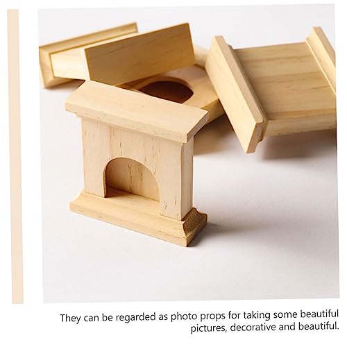 CIYODO 2stücke Miniatur Kamin Modell Holz Puppenhaus Zubehör Dekorative Miniatur Für Kreative DIY Projekte Und Kinderzimmer Einrichtung von CIYODO