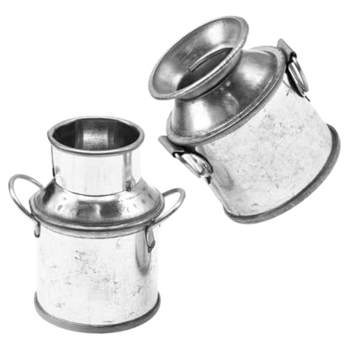 CIYODO 2 Stück Miniatur Metall Eimer Mini Blumentöpfe aus Dekorative Mini Vase für Puppenhaus Micro Landschaft Zubehör Kreatives Bastelornament CIYODO 2 Stück Miniatur Metall Eimer Mini Blumentöpfe aus Dekorative Mini Vase für Puppenhaus Micro Landschaft Zubehör Kreatives Bastelornament von CIYODO