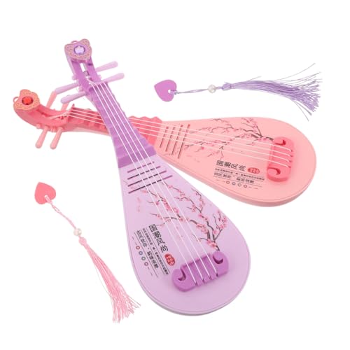 CIYODO 2 Stück Miniatur Pipa mit Licht und Sound Kindgerechte Authentisches Design Fördert Musikalische Früherziehung und Sensorische Entwicklung von CIYODO