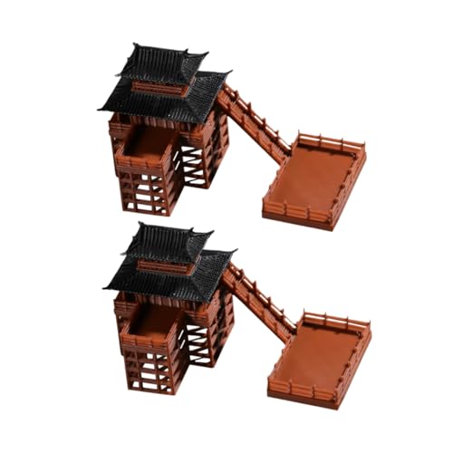 CIYODO 2 Stück Miniatur Statue Chinesisches Stöckiges Stilt Haus Figur für Zen Garten Bonsai Dekoration Mikrolandschaft und Terrarium Deko CIYODO 2 Stück Miniatur Statue Chinesisches Stöckiges Stilt Haus Figur für Zen Garten Bonsai Dekoration Mikrolandschaft und Terrarium Deko von CIYODO