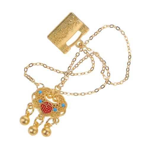 CIYODO 2 Stück Puppenhalskette Puppe Halskette Miniatur-Halskette Babypuppe Puppenaccessoires Puppen Accessoire Puppenparty Puppenketten Puppen-Schmuck- Metall Golden von CIYODO
