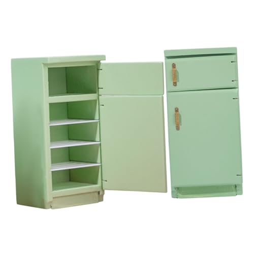 CIYODO 2 Stück Puppenhaus Kühlschrank Modell Kleine Küchengeräte für Rollenspiel und Kreative Fotografie in Hellgrün CIYODO 2 Stück Puppenhaus Kühlschrank Modell Kleine Küchengeräte für Rollenspiel und Kreative Fotografie in Hellgrün von CIYODO