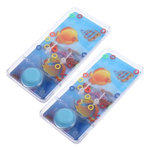 CIYODO 2 Stück Ringspielzeug Wasserring Wurfspielzeug Wasserspiele Für Kinderspielzeug Wasserfallspiel Intellektuelles Wurfringspiel Wasserring Spielzeugspiel Wasserwurf Blauer von CIYODO