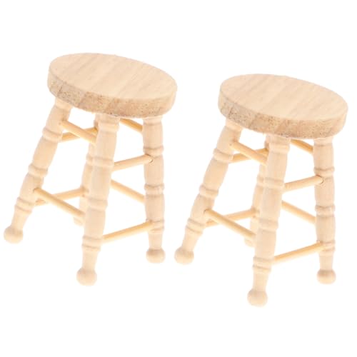 CIYODO 2stücke Miniatur Holzstuhl Runde Puppenhausmöbel Für Kreative Szenen Perfektes Zubehör Für Schlafzimmer Oder Miniaturdekoration CIYODO 2stücke Miniatur Holzstuhl Runde Puppenhausmöbel Für Kreative Szenen Perfektes Zubehör Für Schlafzimmer Oder Miniaturdekoration von CIYODO