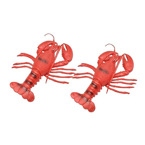 CIYODO 2 Stück Simulation Hummer Teiliges aus Hochwertigem Sicherem Material Realistische Meerestiere Figuren für Pädagogisches Kompaktes Lobster Toy Lernen von CIYODO