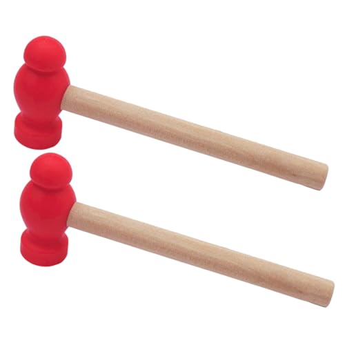 CIYODO 2 Stück Simulationshammer Werkzeug für kinderwerkzeug Hammer Hammerspielzeug für pochendes hämmern kleine Hammerspielzeuge rot von CIYODO