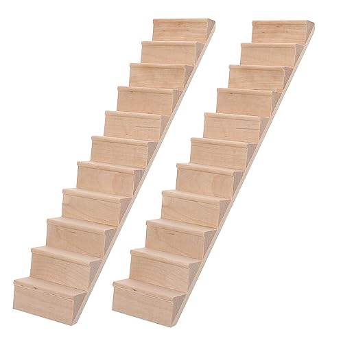 CIYODO 2 Stück Simulierte Treppen, Holztreppen, Zartes Miniatur-möbelzubehör von CIYODO