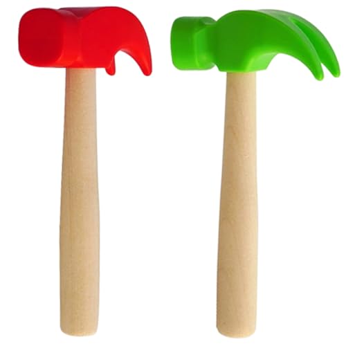 CIYODO 2 Stück Simulierter Klauenhammer Kinderspielzeug Hammerspielzeug Hammerhämmerspielzeug Kleines Hammerspielzeug Hämmerspielzeug Rollenspielhämmer Hammerspielzeug Spaßspielzeug von CIYODO