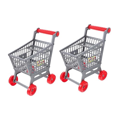 CIYODO 2 Stück Simulierter Warenkorb einkaufswagen einkaufswagen für einkaufswagerl vor, Spiel zu Mini Einkaufswagen simulieren Kind spielt Hausspielzeug Abs von CIYODO