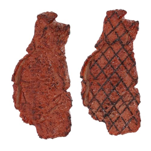 CIYODO 2 Stück Simuliertes Steakmodell für kinderspielzeug Toys for Kid Toys Essen künstlich Fotografie Steakmodell gefälschtes Steak-Modell Plastik Brown CIYODO 2 Stück Simuliertes Steakmodell für kinderspielzeug Toys for Kid Toys Essen künstlich Fotografie Steakmodell gefälschtes Steak-Modell Plastik Brown von CIYODO