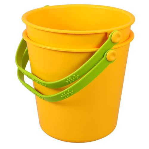 CIYODO 2 Stück Spielsand Kinderspielzeug Tragbare Strandeimer Sandeimer Spielwasser Strandeimer Strandeimer Tragbarer Eimer Strandsandeimer Strandeimer Eiskübel Kunststoff Gelb CIYODO 2 Stück Spielsand Kinderspielzeug Tragbare Strandeimer Sandeimer Spielwasser Strandeimer Strandeimer Tragbarer Eimer Strandsandeimer Strandeimer Eiskübel Kunststoff Gelb von CIYODO