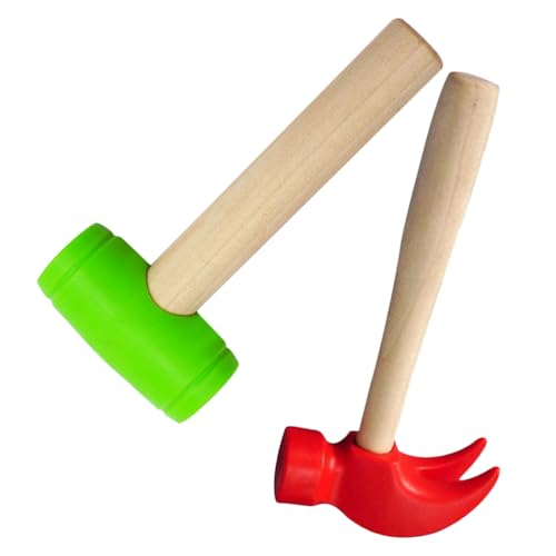 CIYODO 2 Stück Spielzeughammer-Simulation, Kleiner grüner Hammer und roter Klauenhammer, Rollenspiel, pädagogische Wartungswerkzeuge für Mädchen und Jungen CIYODO 2 Stück Spielzeughammer-Simulation, Kleiner grüner Hammer und roter Klauenhammer, Rollenspiel, pädagogische Wartungswerkzeuge für Mädchen und Jungen von CIYODO
