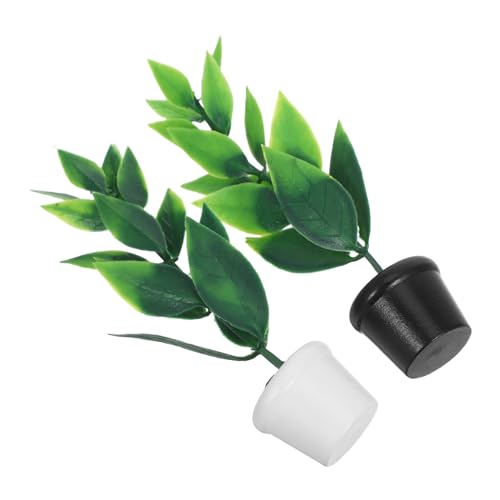 CIYODO 2 Stück Stabilem Farbbeständigem Kunststoff-blumentopf Kleine Mini-Bonsai-deko für Puppenhaus Miniatur-gartenzubehör Leichtes Detailreiches Pflanzenornament CIYODO 2 Stück Stabilem Farbbeständigem Kunststoff-blumentopf Kleine Mini-Bonsai-deko für Puppenhaus Miniatur-gartenzubehör Leichtes Detailreiches Pflanzenornament von CIYODO