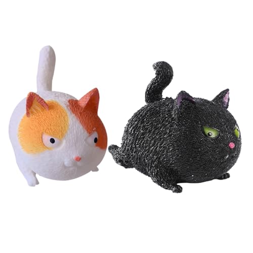 CIYODO 2 Stück Stressabbau Katzen Cartoon Pinch Plaything Anti Stress Knetspielzeug für Erwachsene und Handliche Druckentlastung CIYODO 2 Stück Stressabbau Katzen Cartoon Pinch Plaything Anti Stress Knetspielzeug für Erwachsene und Handliche Druckentlastung von CIYODO