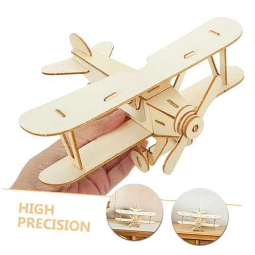 CIYODO 2 Stück Teiliges DIY Holzflugzeug Modell Set Bemalbar Pädagogisches für Fördert Kreativität Handwerkliches Holzspielzeug Detailgetreues Flugzeug Bastelset von CIYODO