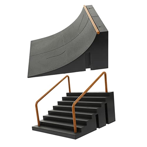 CIYODO 2 Stück Teiliges Finger Skateboard Rampenset Kreative Hindernisse für Finger Skateboard Park Fördert die Fingerkoordination und Kreative von CIYODO