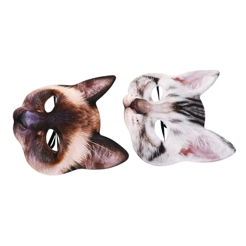 CIYODO 2 Stück Teiliges Katzenmasken Halloween Tierkostüm Cosplay Zubehör für Karneval Maskerade Fasching CIYODO 2 Stück Teiliges Katzenmasken Halloween Tierkostüm Cosplay Zubehör für Karneval Maskerade Fasching von CIYODO