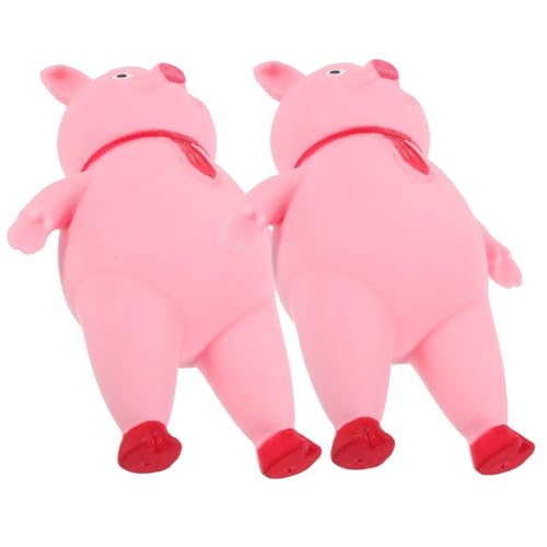 CIYODO 2 Stück Teiliges Kleines Weiches Schwein Stressabbau Tragbares Lustiges Druckspielzeug für Büro und Zuhause Dehnbar Süßes Comic Tier für Entspannende von CIYODO