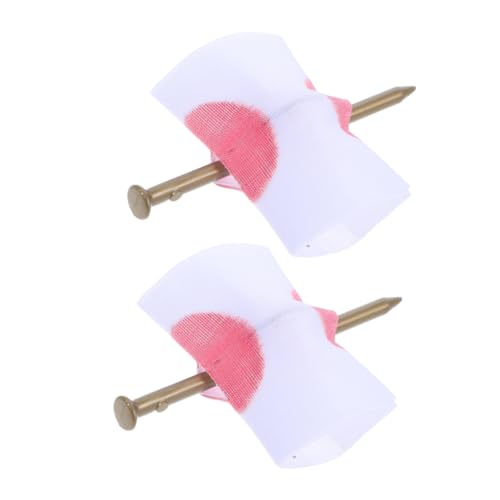 CIYODO 2 Stück Teiliges Nagel durch Finger Streichspielzeug Gruselige Halloween Requisiten für Lustige Streiche für Aprilscherze und Unterhaltung Partys von CIYODO